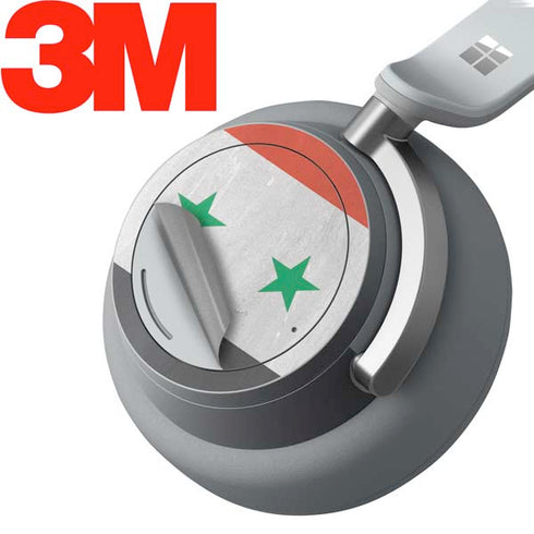 Syria Flag Distressed Surface Headphones Skin